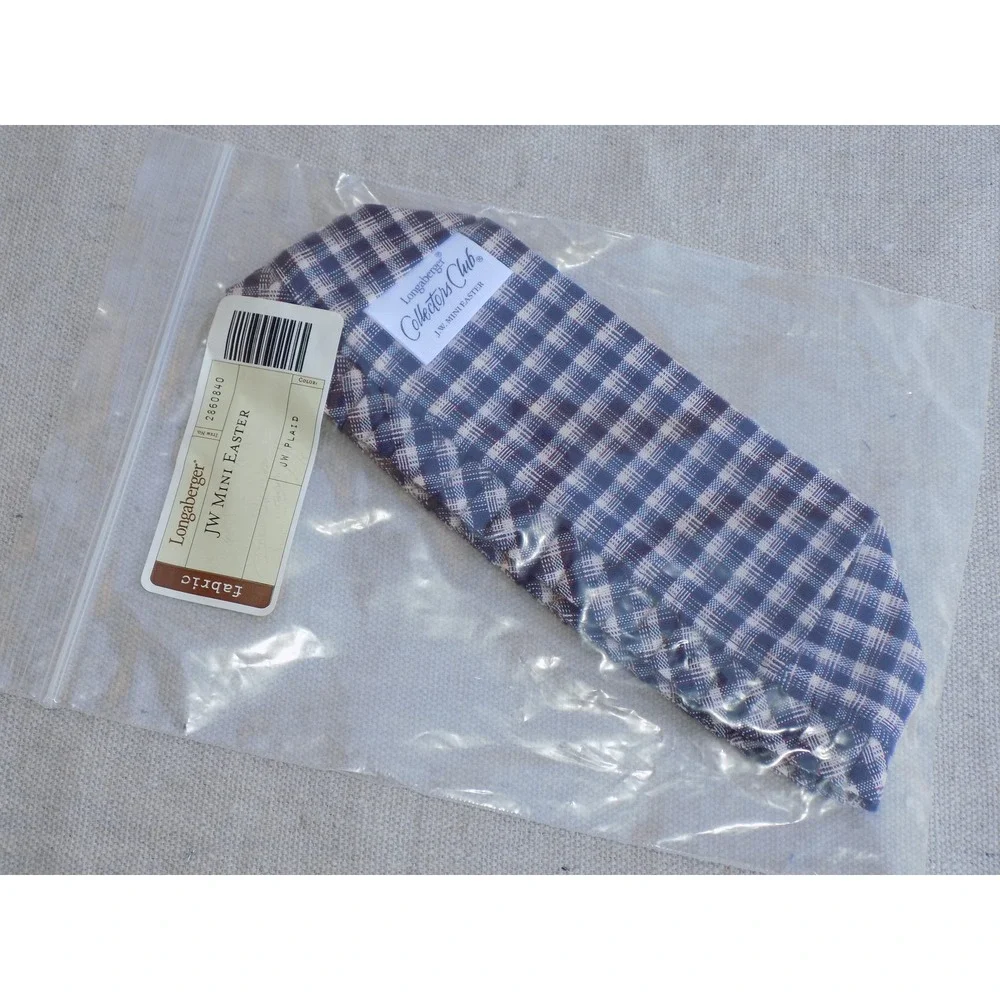 JW Plaid J.W. Mini Easter Basket Liner Longaberger